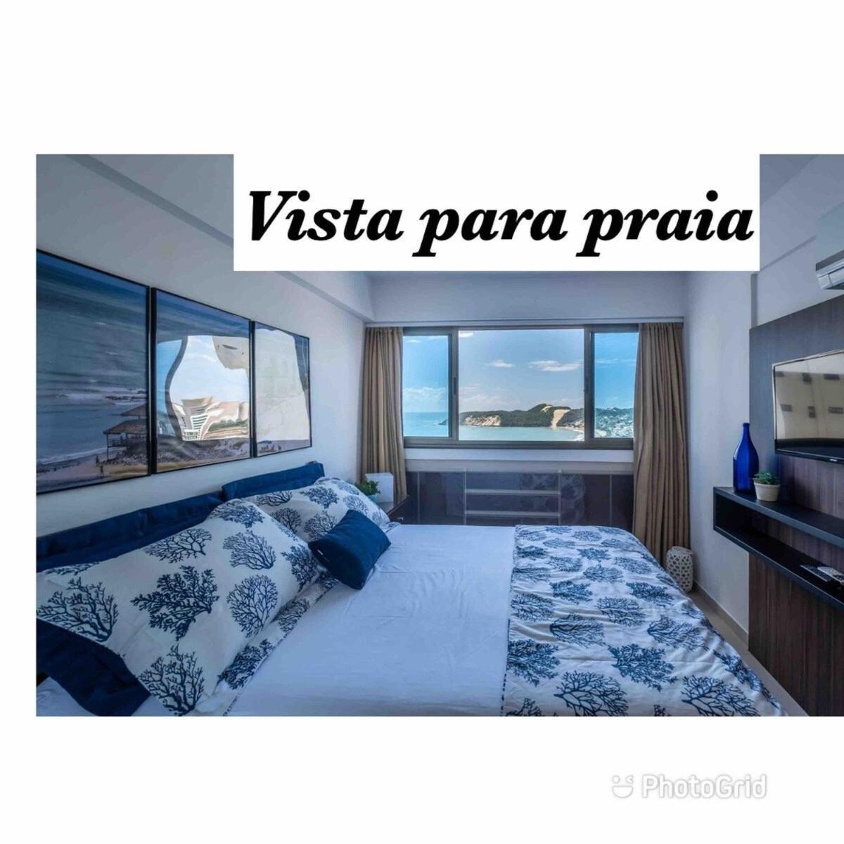 Flat Com 2 Quartos E Vista Mar Da Praia De Pontanegra-Wifi 300 Mb-Garagem-Familia-Criancas-Piscina-Pet Friendly 纳塔耳 外观 照片