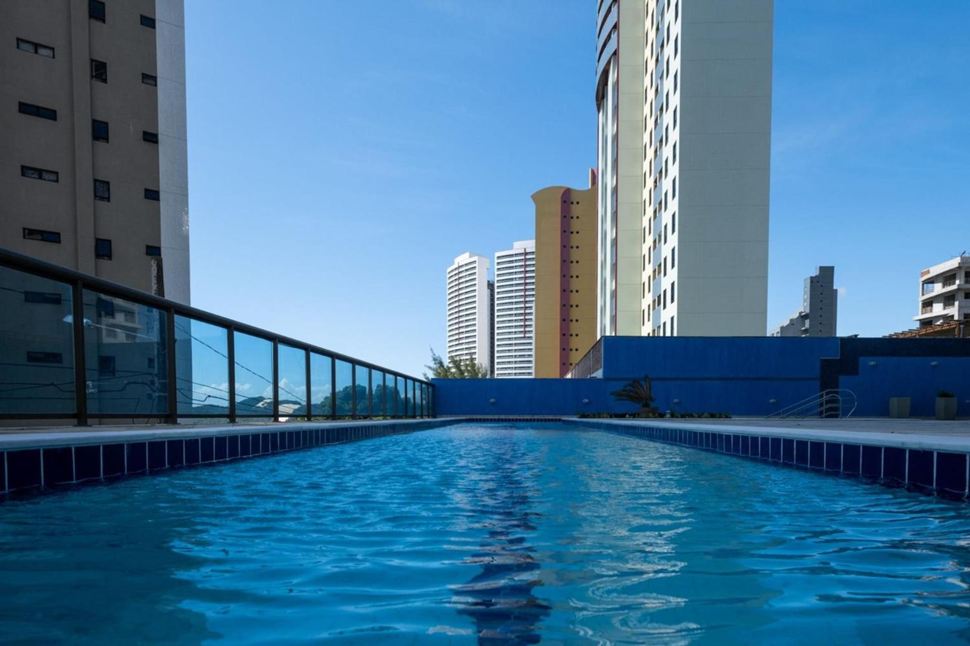 Flat Com 2 Quartos E Vista Mar Da Praia De Pontanegra-Wifi 300 Mb-Garagem-Familia-Criancas-Piscina-Pet Friendly 纳塔耳 外观 照片