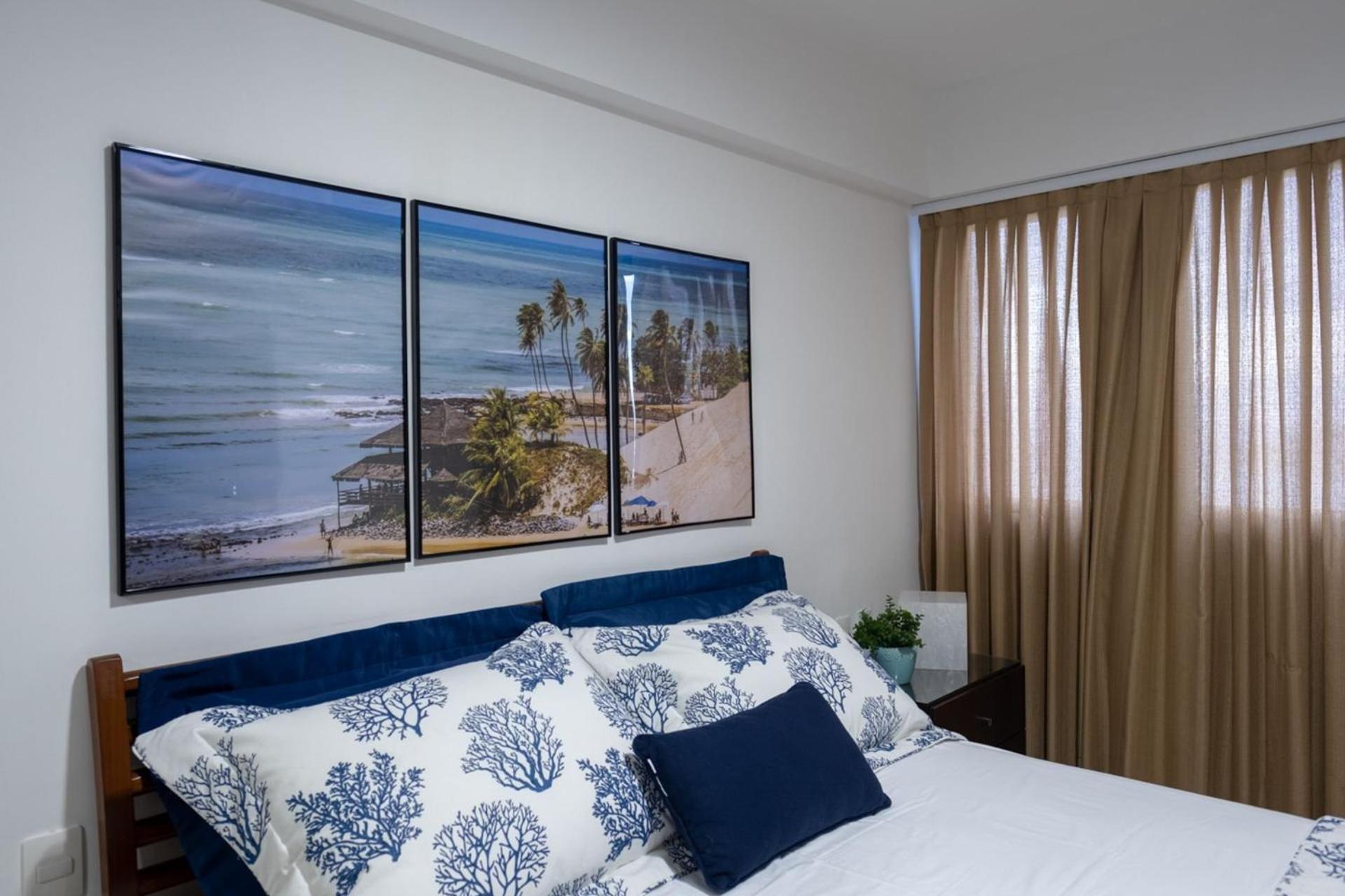 Flat Com 2 Quartos E Vista Mar Da Praia De Pontanegra-Wifi 300 Mb-Garagem-Familia-Criancas-Piscina-Pet Friendly 纳塔耳 外观 照片
