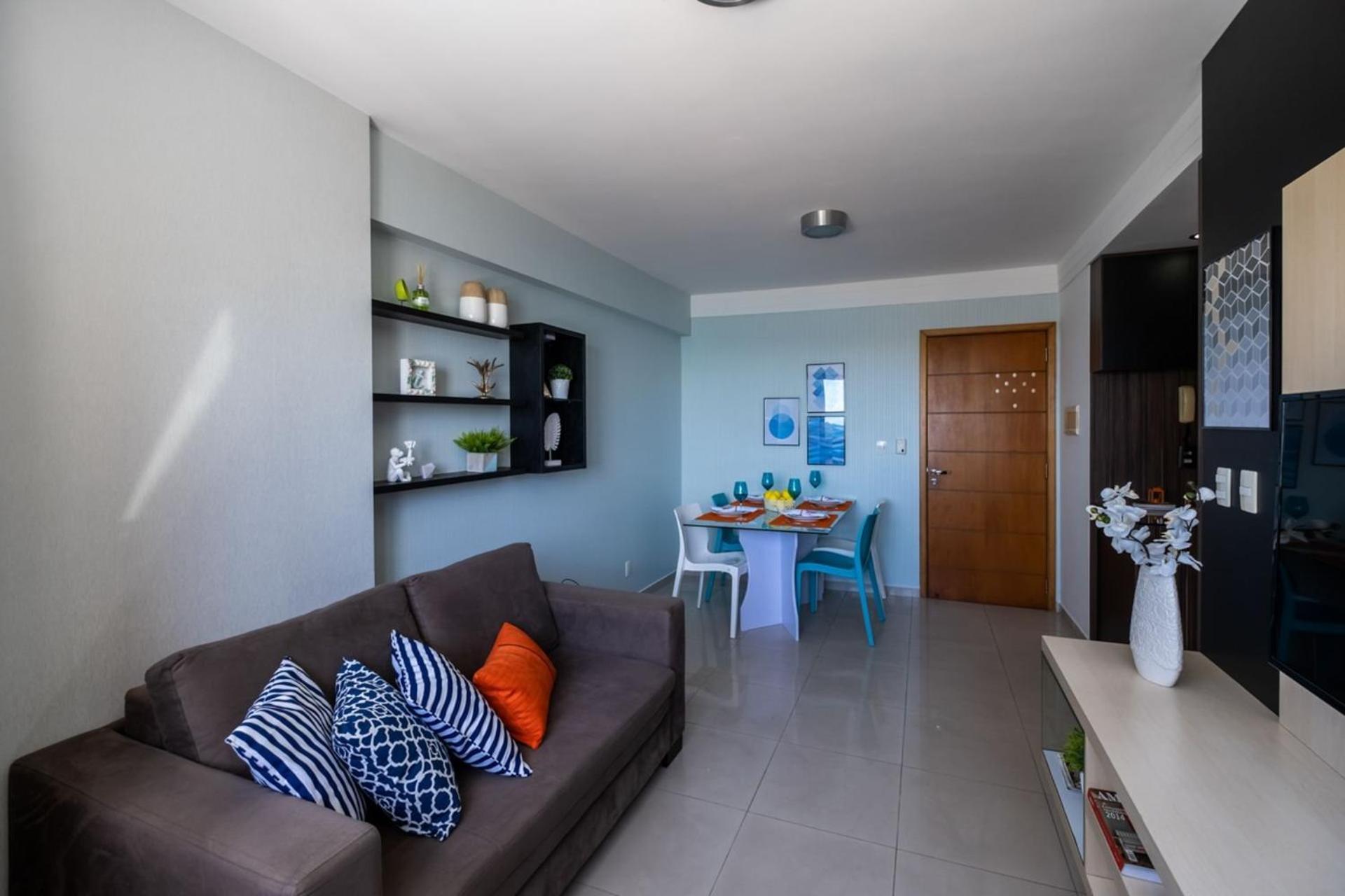 Flat Com 2 Quartos E Vista Mar Da Praia De Pontanegra-Wifi 300 Mb-Garagem-Familia-Criancas-Piscina-Pet Friendly 纳塔耳 外观 照片