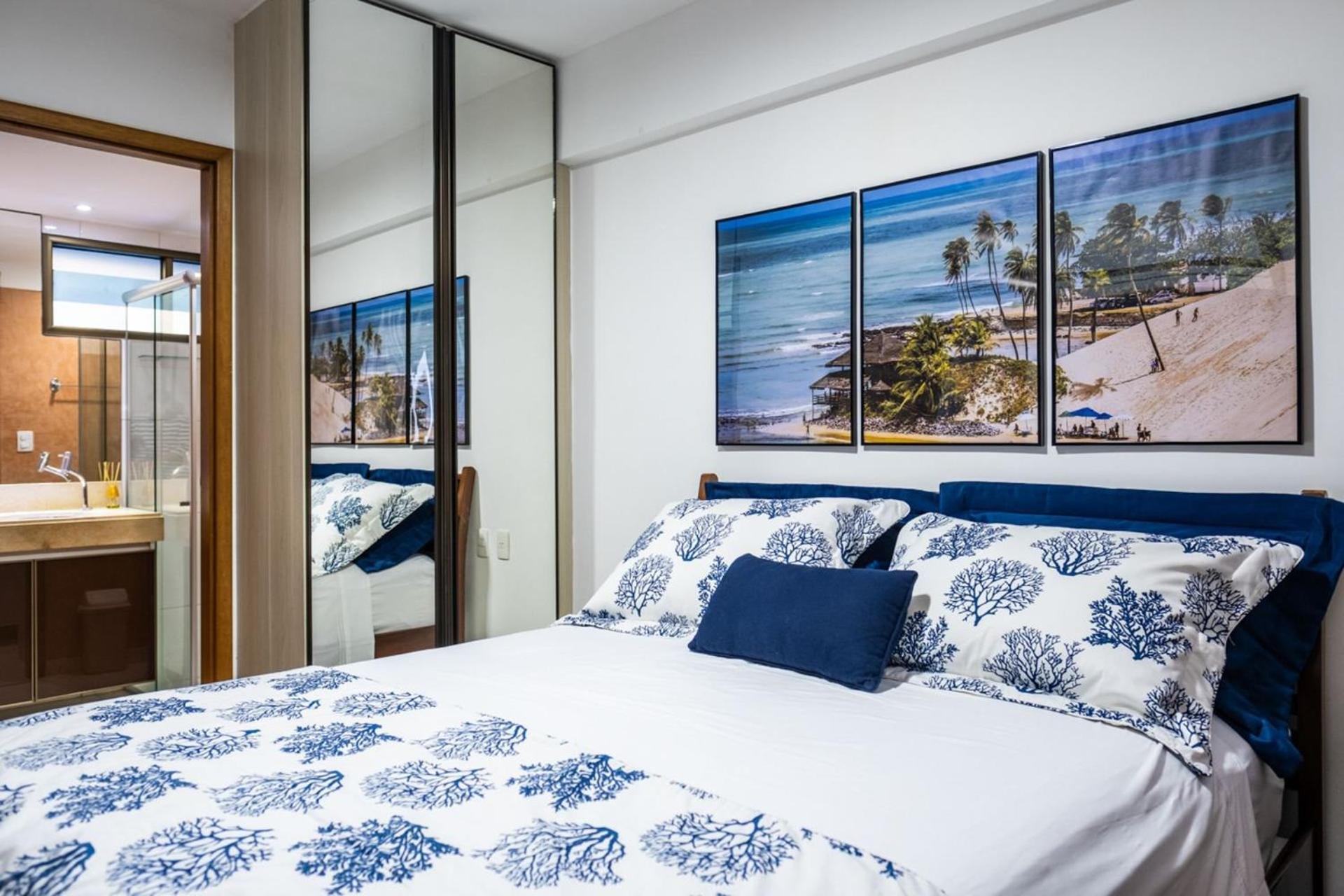 Flat Com 2 Quartos E Vista Mar Da Praia De Pontanegra-Wifi 300 Mb-Garagem-Familia-Criancas-Piscina-Pet Friendly 纳塔耳 外观 照片