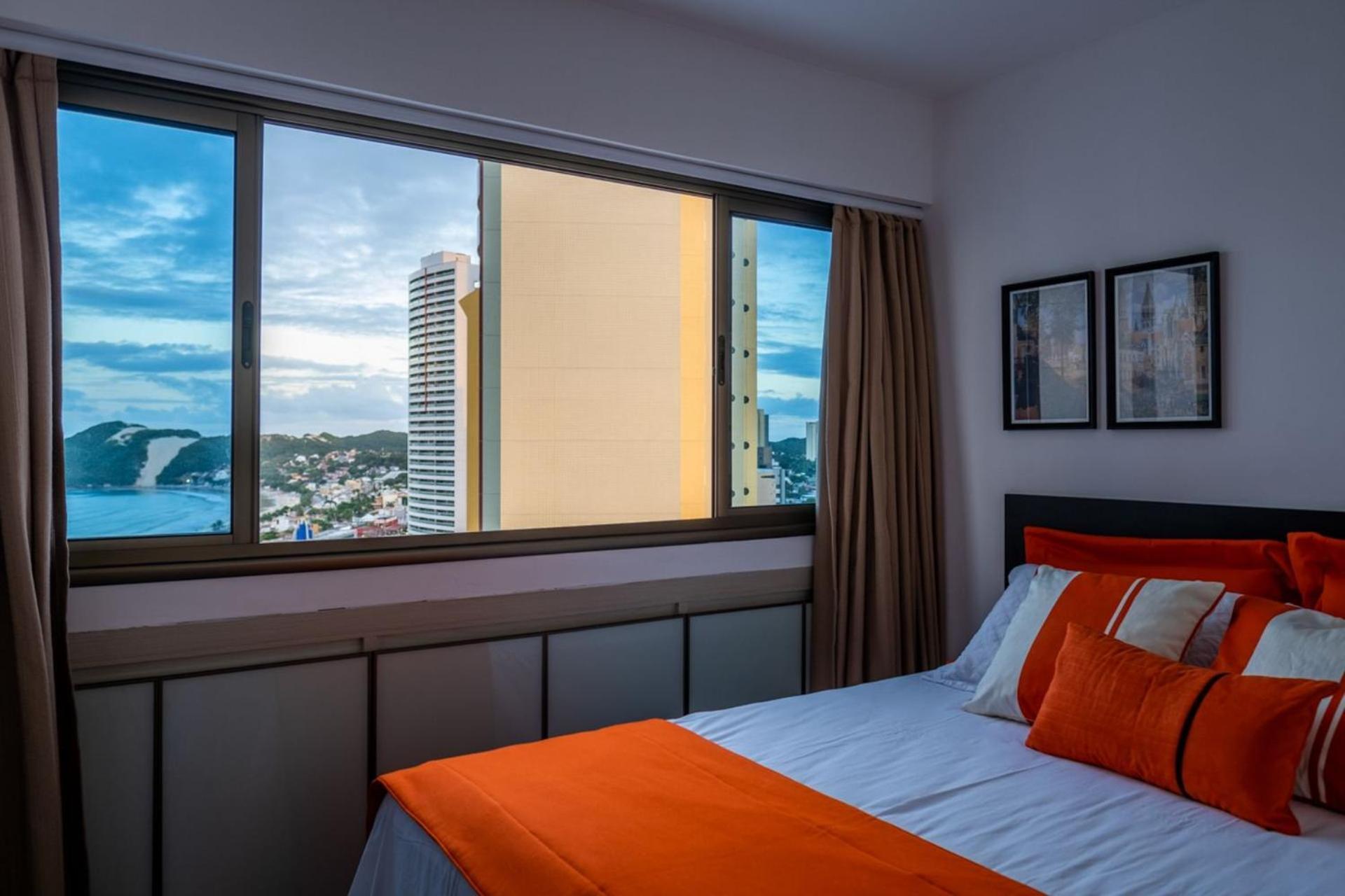 Flat Com 2 Quartos E Vista Mar Da Praia De Pontanegra-Wifi 300 Mb-Garagem-Familia-Criancas-Piscina-Pet Friendly 纳塔耳 外观 照片