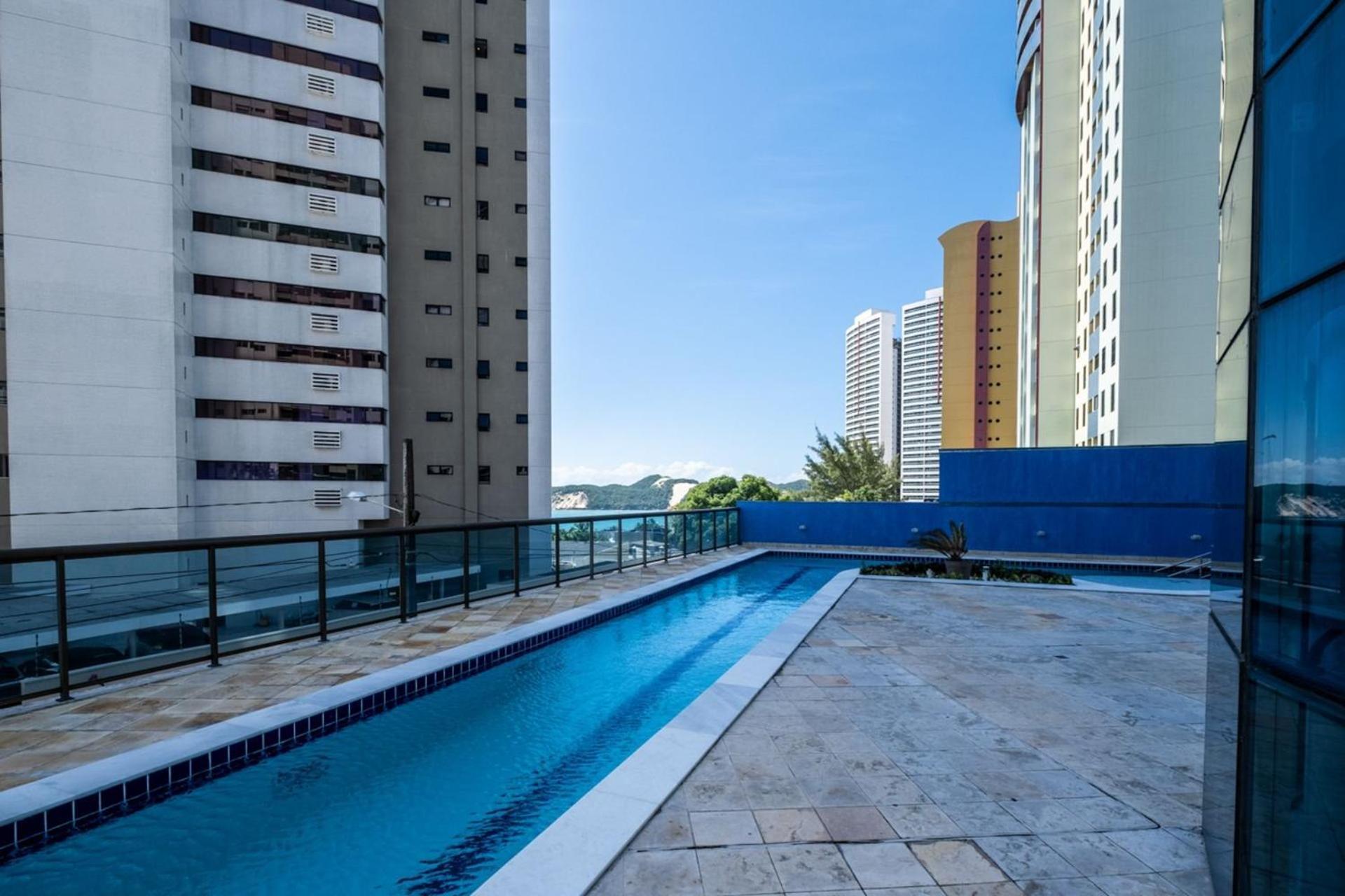 Flat Com 2 Quartos E Vista Mar Da Praia De Pontanegra-Wifi 300 Mb-Garagem-Familia-Criancas-Piscina-Pet Friendly 纳塔耳 外观 照片