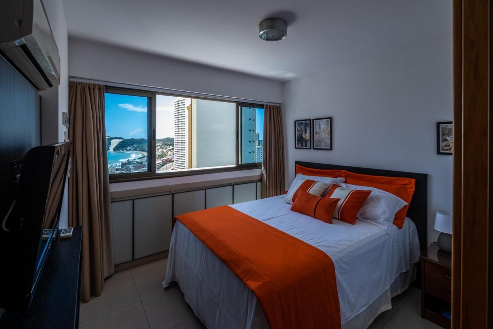 Flat Com 2 Quartos E Vista Mar Da Praia De Pontanegra-Wifi 300 Mb-Garagem-Familia-Criancas-Piscina-Pet Friendly 纳塔耳 外观 照片