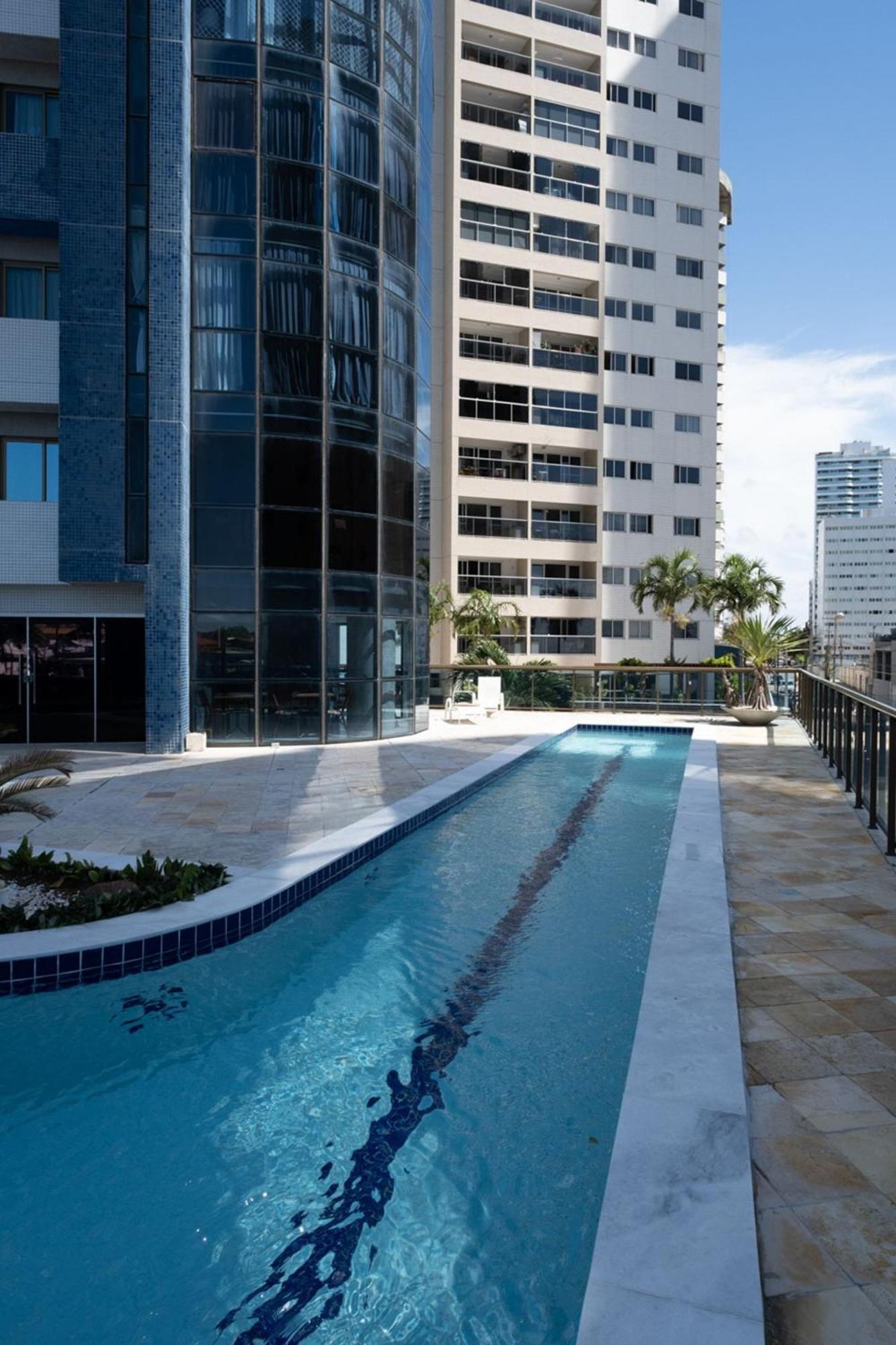 Flat Com 2 Quartos E Vista Mar Da Praia De Pontanegra-Wifi 300 Mb-Garagem-Familia-Criancas-Piscina-Pet Friendly 纳塔耳 外观 照片